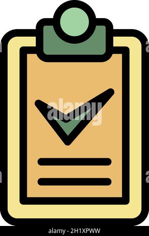 Sport checkboard icon. Outline sport checkboard vector icon color flat isolated Stock Vector