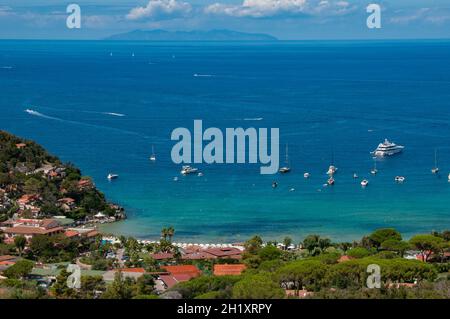 Europe, Italy, Tuscany, Elba Island, Portoferraio, Biodola beach Stock Photo