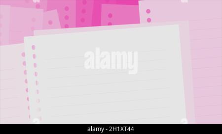 Blank spiral notepad notebook with lines. School notepad notebook in flat design Isolated. Vector illustration. Stock Vector