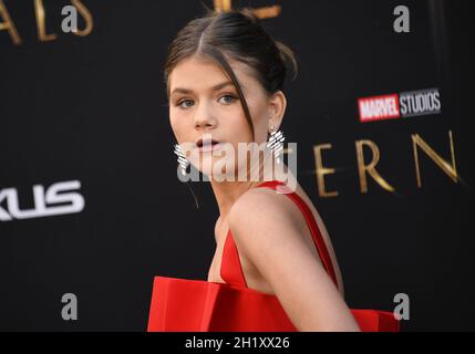 Lia McHugh arrives at the premiere of 