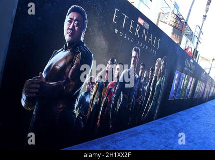 Los Angeles, USA. 18th Oct, 2021. Atmosphere at the Marvel Studios' ETERNALS Los Angeles Premiere held at The DolbyTheater in Hollywood, CA on Monday, ?October 18, 2021. (Photo By Sthanlee B. Mirador/Sipa USA) Credit: Sipa USA/Alamy Live News Stock Photo