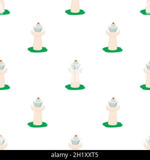 Airport control tower pattern seamless background texture repeat wallpaper geometric vector Stock Vector