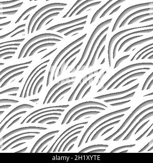 Abstract wave pattern background, seamless vector illustration Stock Vector