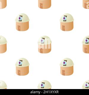 Observatory station pattern seamless background texture repeat wallpaper geometric vector Stock Vector