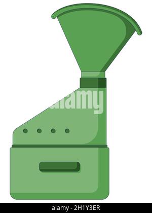 Medical icon of inhaler for asthmatic patient in a flat style isolated on a white background. Stock Vector