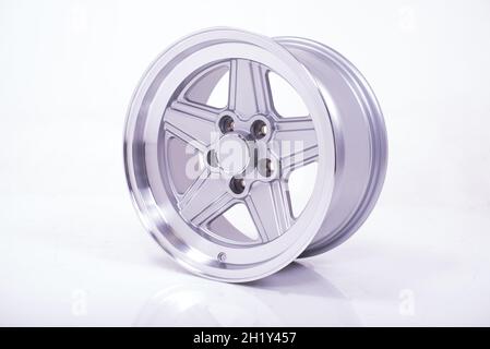 Mercedes Benz classic 5 spoke 16'' silver wheel Stock Photo