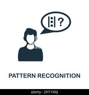 Pattern Recognition icon. Monochrome sign from cognitive skills collection. Creative Pattern Recognition icon illustration for web design Stock Vector