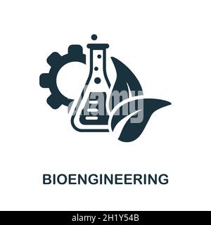 Bioengineering icon. Monochrome sign from bioengineering collection. Creative Bioengineering icon illustration for web design, infographics and more Stock Vector