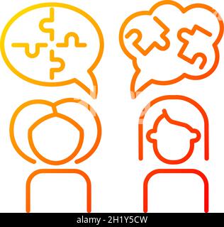Psychotherapy gradient linear vector icon Stock Vector