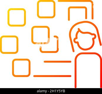 Derealization gradient linear vector icon Stock Vector