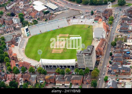 Aerial image of Trent Bridge Cricket Ground, Nottinghamshire England UK Stock Photo