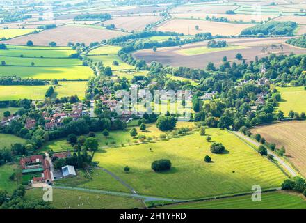 Aerial Image of Widmerpool in nNottinghamshire England UK Stock Photo