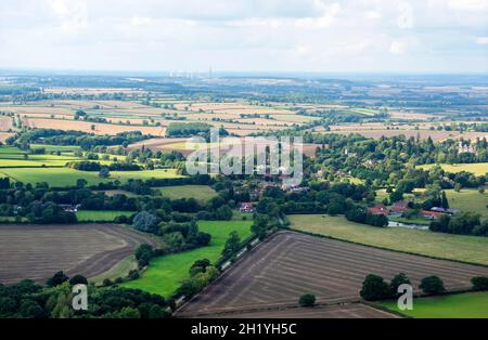 Aerial Image of Widmerpool in nNottinghamshire England UK Stock Photo