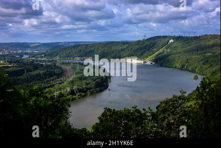 Hagen, Herdecke, North Rhine-Westphalia, Germany - Lake Hengstey is a reservoir completed in 1929 and operated by the Ruhr Association in the course o Stock Photo