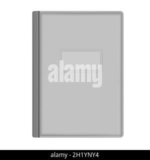 Hard cover note book A4 paper format. Closed hardcover diary. Vector mock-up Stock Vector