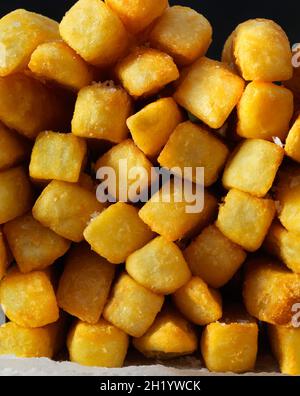 Stacked french fries Stock Photo