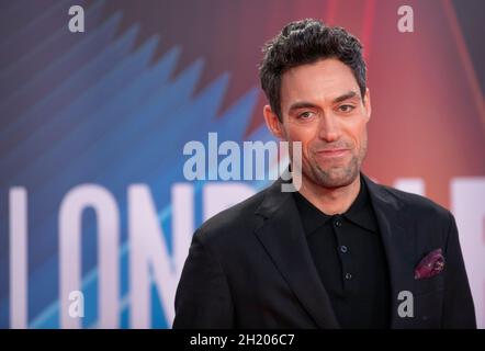 LONDON, ENGLAND - OCTOBER 17: Alex Hassell attends the closing night gala of ’The Tragedy of Macbeth’ during the 65th BFI London Film Festival at The Stock Photo