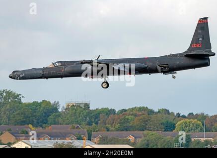 USAF, U2, 'Dragon Lady' spyplane AF80083, operating from RAF Fairford, England, UK Stock Photo