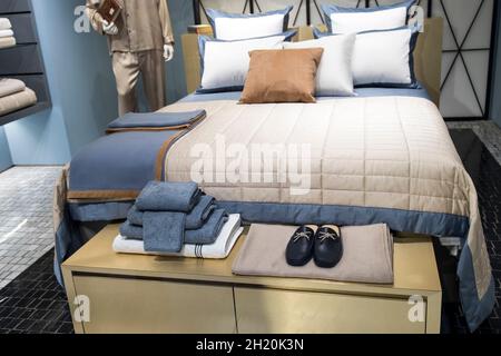 Moscow, Russia - 19 October 2021, Home goods store interior Stock Photo
