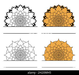 Set of floral mandalas vector clip art Stock Vector Image & Art - Alamy