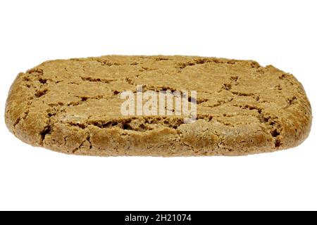 Dutch speculoos cookie isolated on white background Stock Photo