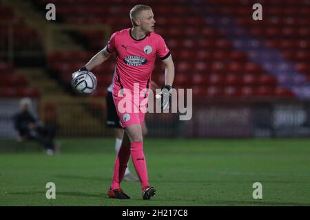 GATESHEAD, UK. OCT 19TH Jacob Chapman of Gateshead during the FA Cup 4th Qualifying Round replay between Gateshead and Marske United at the Gateshead International Stadium, Gateshead on Tuesday 19th October 2021. (Credit: Rob Smith | MI News)nnn Credit: MI News & Sport /Alamy Live News Stock Photo