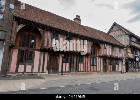 Beautiful timber framed property on Spon Street (conservation area) in Coventry, West Midlands, UK. Stock Photo