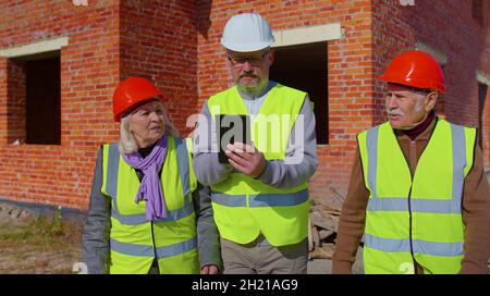 Curated visual reference: Team Of Specialists Taking Near Modern House Real Estate Building Photo Inspiration