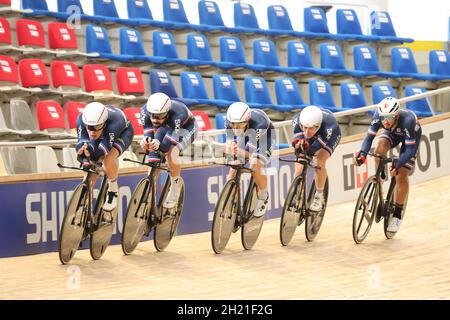 Team France poursuite par equipes during the Tissot UCI Track