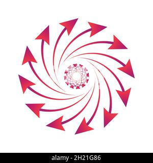 Circle flower ilustration logo Stock Vector