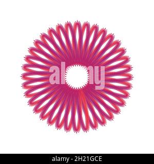 Circle flower ilustration logo Stock Vector