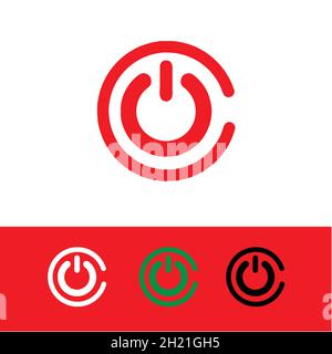 System Power on off button Stock Vector