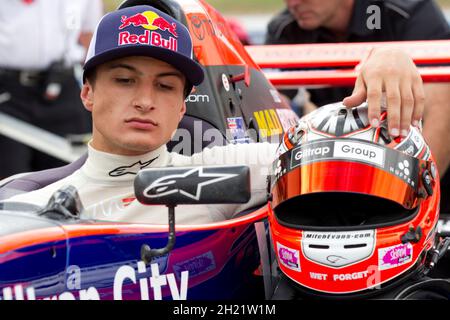 GP3 racing driver champion Mitch Evans competing in the 2013 Toyota Racing Series, Hampton Downs, New Zealand, Saturday, February 02, 2013. Stock Photo