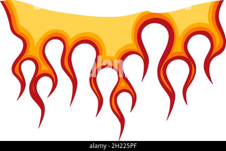vector Angry crab with claws on flames Stock Vector