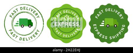 The emblem fast delivery, vector illustration Stock Vector Image & Art ...