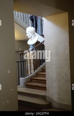 Portrait bust of Napoleon Bonaparte at Chateau de Malmaison in Frrance Stock Photo