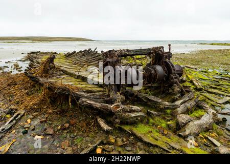 Pebble Island, Wreck, Falkland Islands, United Kingdom Stock Photo