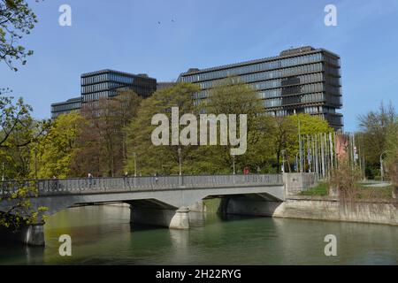 European Patent Office (EPO), Headquarters Isargebaeude, Bob van Benthem Platz, Erhardtstrasse, Munich, Bavaria, Germany Stock Photo