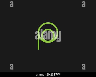 LETTERS PCO LOGO DESIGN WITH NEGATIVE SPACE EFFECT FOR ILLUSTRATION USE Stock Vector