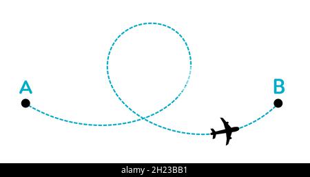 Different hand drawn doodle scribble path lines from A to B. Business solution searching concept. Way to solve problem. Vector design elements for trending infographic. Stock Vector