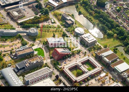 Aerial image of the Nottingham University Jubilee Campus, Nottinghamshire England UK Stock Photo