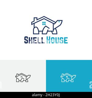 Tortoise House Home Real Estate Realty Logo Stock Vector
