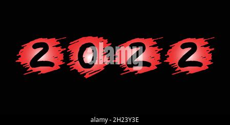 2022 New year Vector Illustration. Eps 10. Creative Design for New year celebration poster, banner, greeting cards, calendar and background decoration Stock Vector