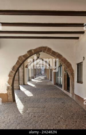 Plaza porticada. Sagunto. Valencia. Comunitat Valenciana. Spain. Stock Photo