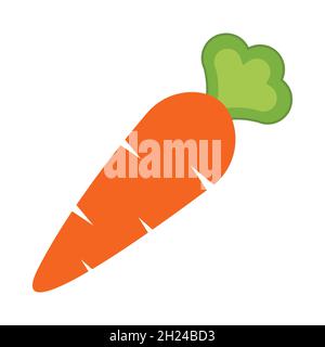 carrot icon vector healthy food diet concept for graphic design, logo, website, social media, mobile app, UI illustration Stock Vector