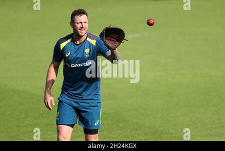 File photo dated 10-09-2019 of Australia's James Pattinson during the nets session at The Oval, London. James Pattinson, one of Australia's potential Ashes bowlers, has retired from international cricket with immediate effect. Issue date: Wednesday October 20, 2021. Stock Photo
