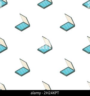 Scanner pattern seamless background texture repeat wallpaper geometric vector Stock Vector