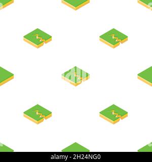 Earth crack pattern seamless background texture repeat wallpaper geometric vector Stock Vector