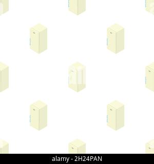 White refrigerator pattern seamless background texture repeat wallpaper geometric vector Stock Vector