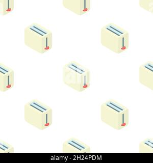 Toaster pattern seamless background texture repeat wallpaper geometric vector Stock Vector
